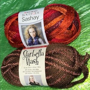 Red Heart Boutique Sashay and Starbella Flash Yarn Set 2 skeins.